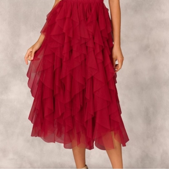 Cato Dresses & Skirts - ❤️Cato Elegant Red Layered Skirt